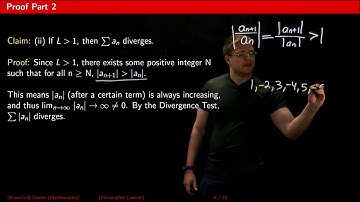 Convergence of Infinite Series: the Ratio Test