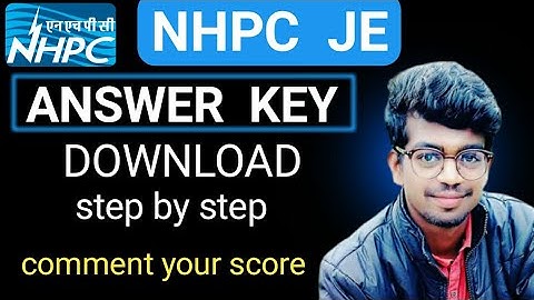 nhpc je answer key download | step by step