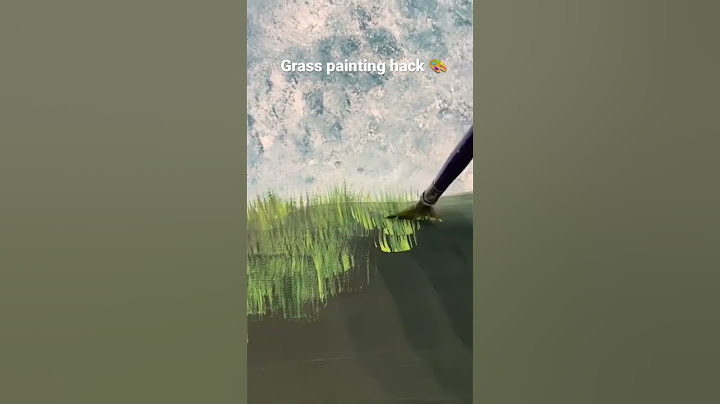 Grass painting hack! 🎨 use a fan brush 👏 #art #artist #painting #howto #tutorial #diy #easy