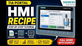 TIA Portal HMI Recipes Made Easy 🔥 | Full Demo #automation #plc #siemens