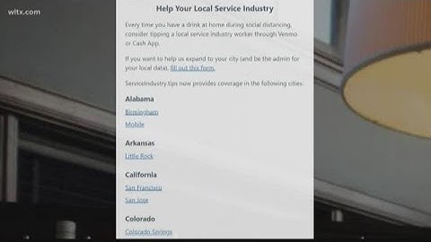 Website serves as virtual tip jar for local bartenders, waiters