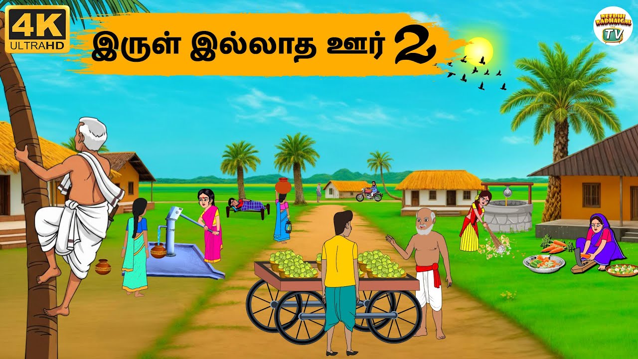 Tamil Stories - இருள் இல்லாத ஊர் - Needhi Kadhaigal Tv - 257 | Tamil Moral Stories