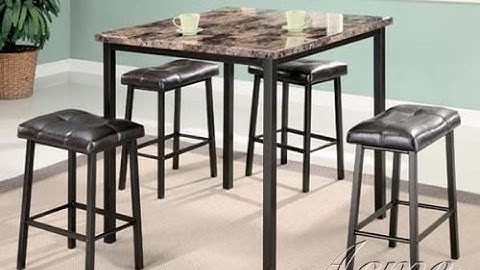 5pc Counter Height Dining Table & Chairs Set in Espresso Finish