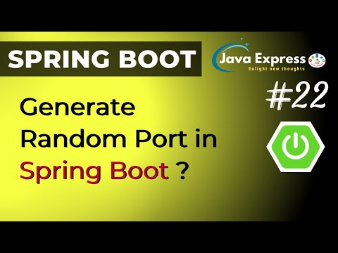 #19.SpringBoot -How to Generate Random Server Port Number in Spring Boot @JavaExpress  ?