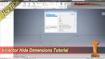 Inventor Tutorial How To Hide Dimensions