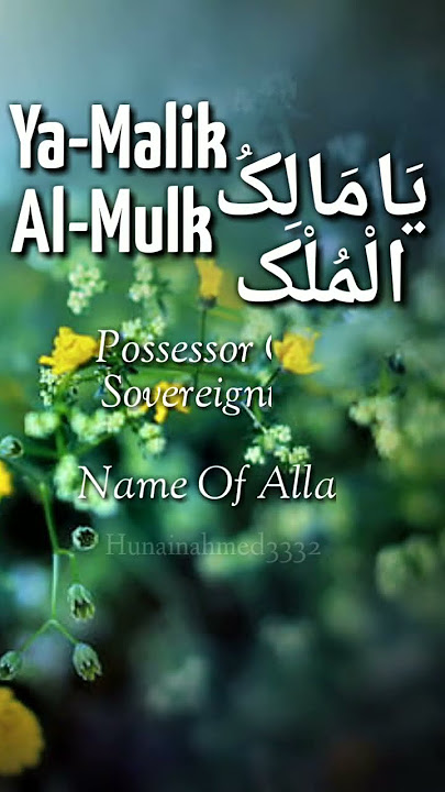 Ya-Malik-ul-Mulk || Name Of Allah || @hunainahmed3332