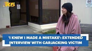 Carjacking victim talks about moments she and her husband were forced out of vehicle