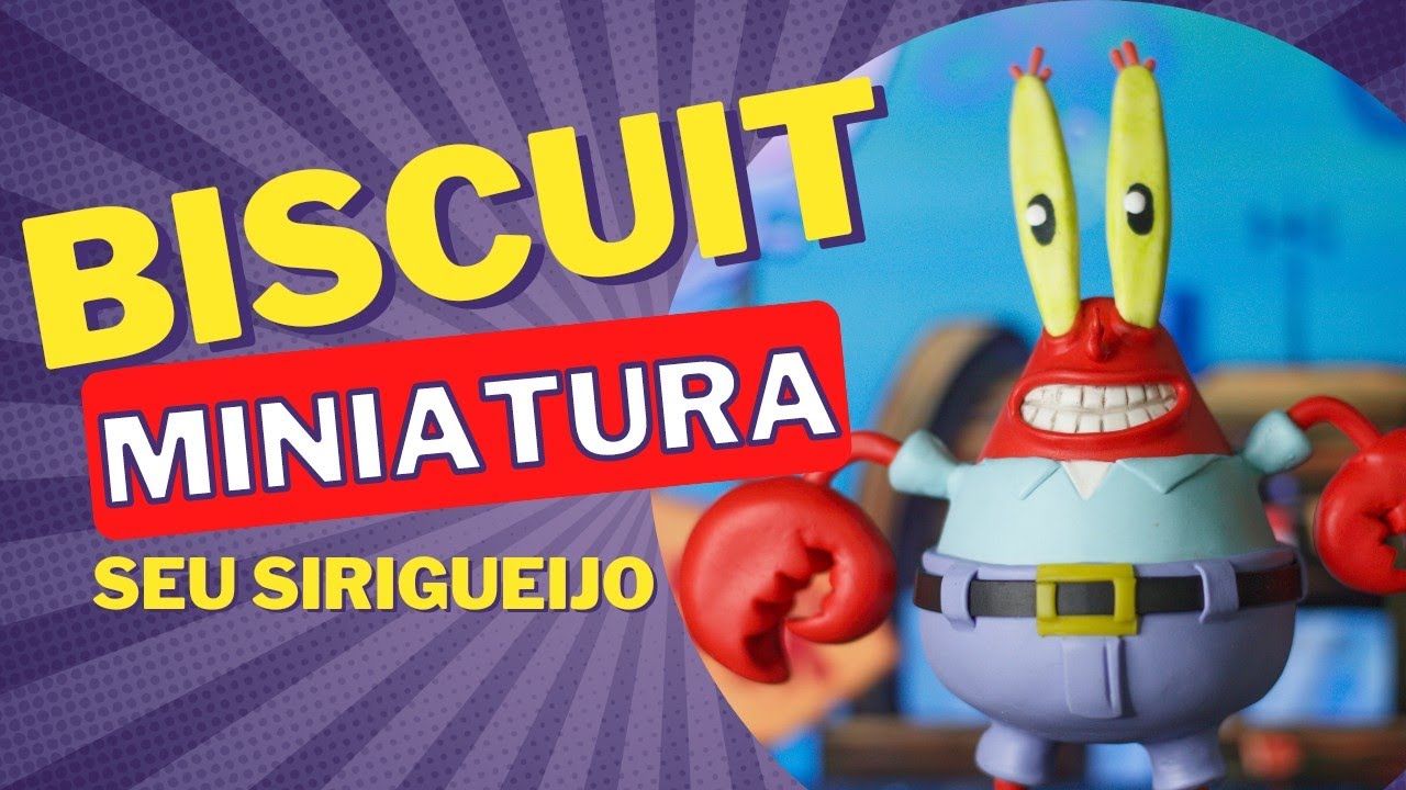 BOB ESPONJA EM BISCUIT (seu Sirigueijo) tutorial completo