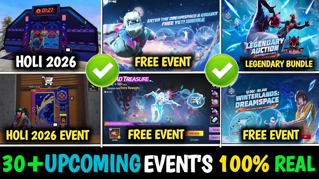 Upcoming Holi Event 2026+Free Event 2026 New Event Legendary Bundle| Legendary winterland free event