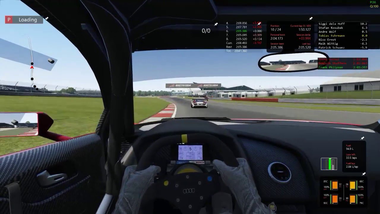 Assetto Corsa 12H Rennen Silverstone (nach dem Restart) GT3 Klasse
