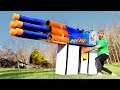 WORLDS BIGGEST CARDBOARD NERF GUN!! (EXTREME POWER)