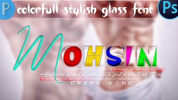 New Stylish Colorfull Glass Font in Hindi/ Urdu || Alee Creation