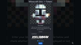 Minecraftta Kendi Skininizle Ölümsüzlük Totemi Yapmak