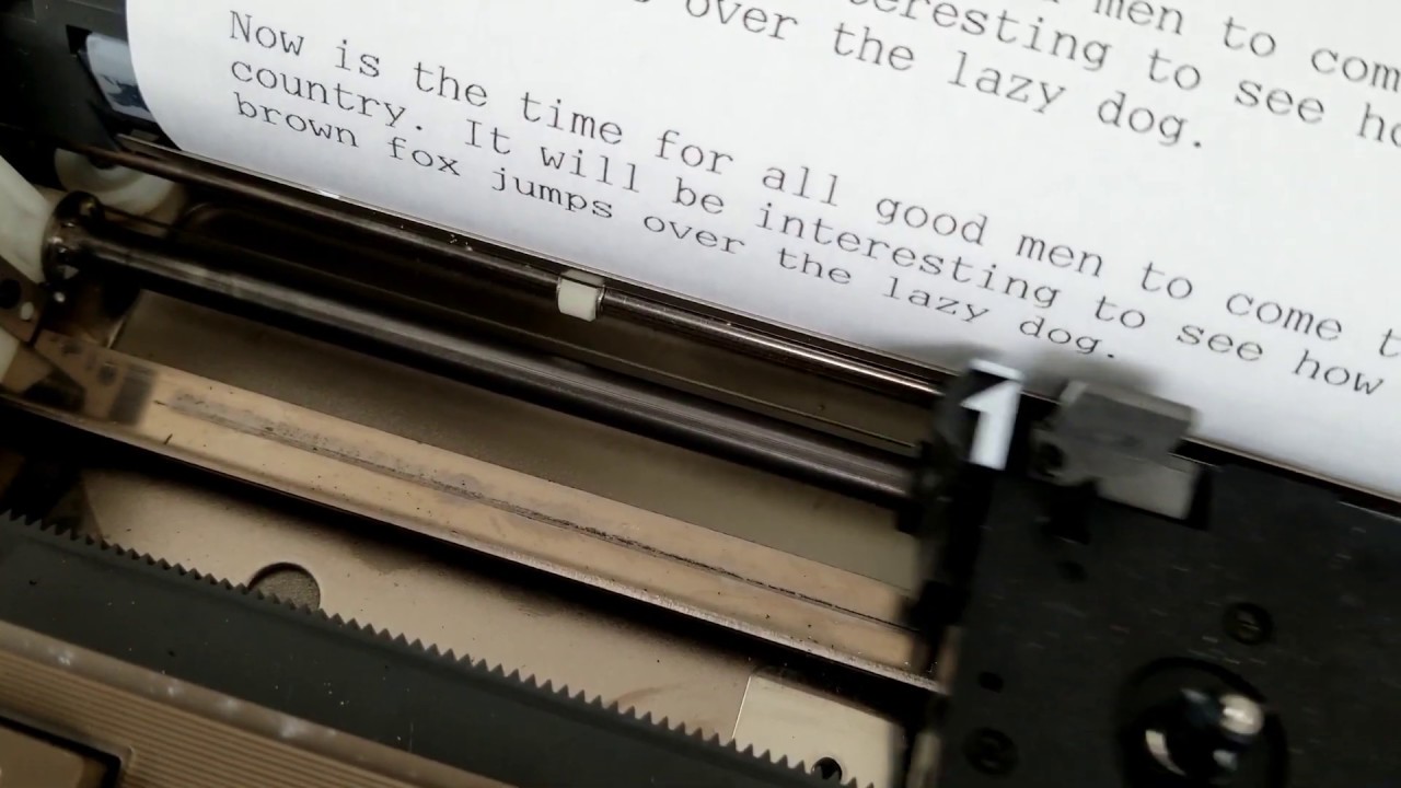 Typing on a Canon Typestar 6 Thermal Typewriter YouTube