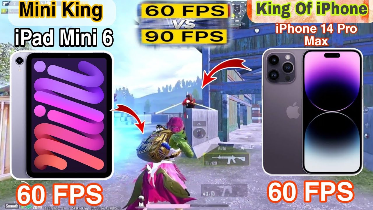iPad Mini 6 VS iPhone 14 Pro Max Which is Better for PUBG? | 60 FPS vs 90 FPS |PUBG Mobile