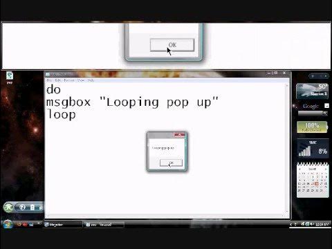 Simple Looping Popup Using Notepad - YouTube