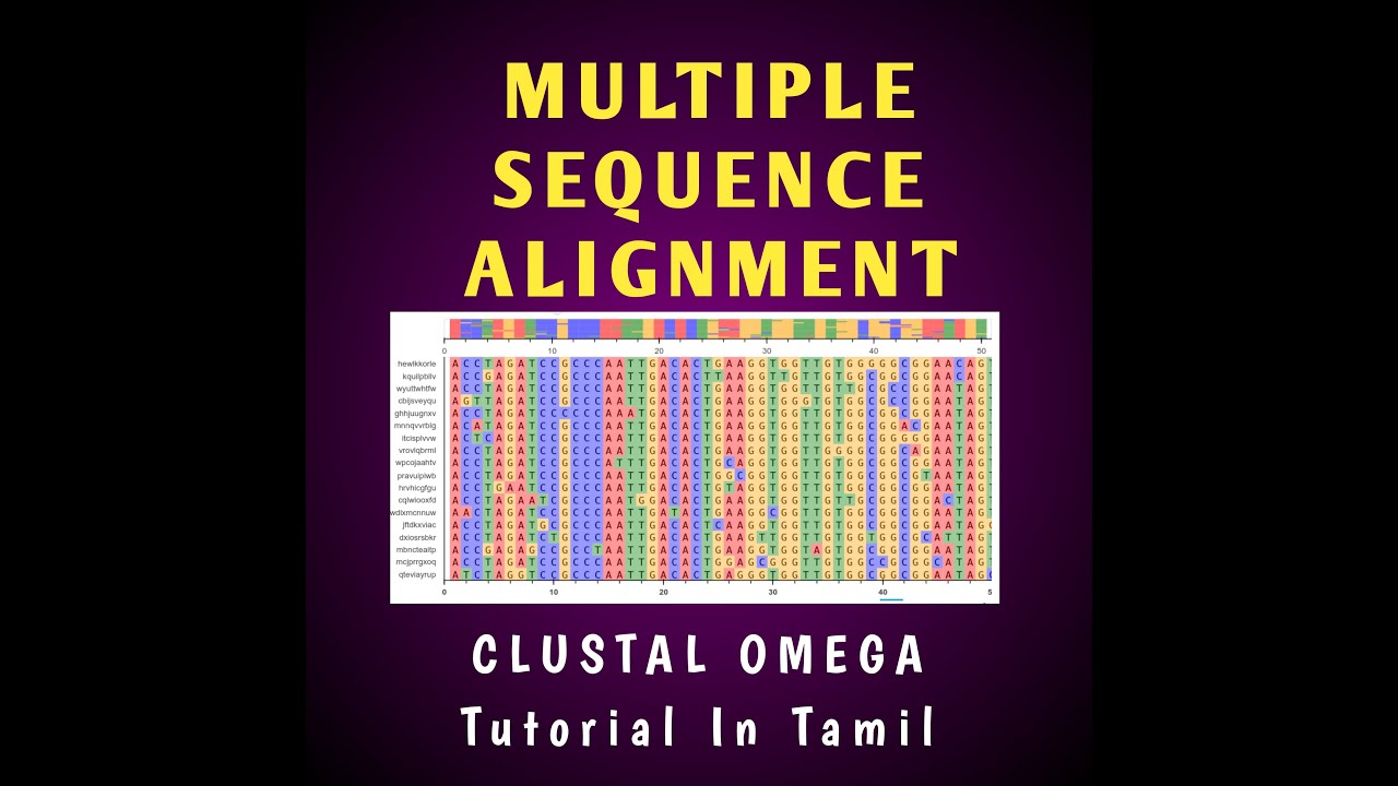 Multiple Sequence Alignment using Clustal Omega | Tamil ...