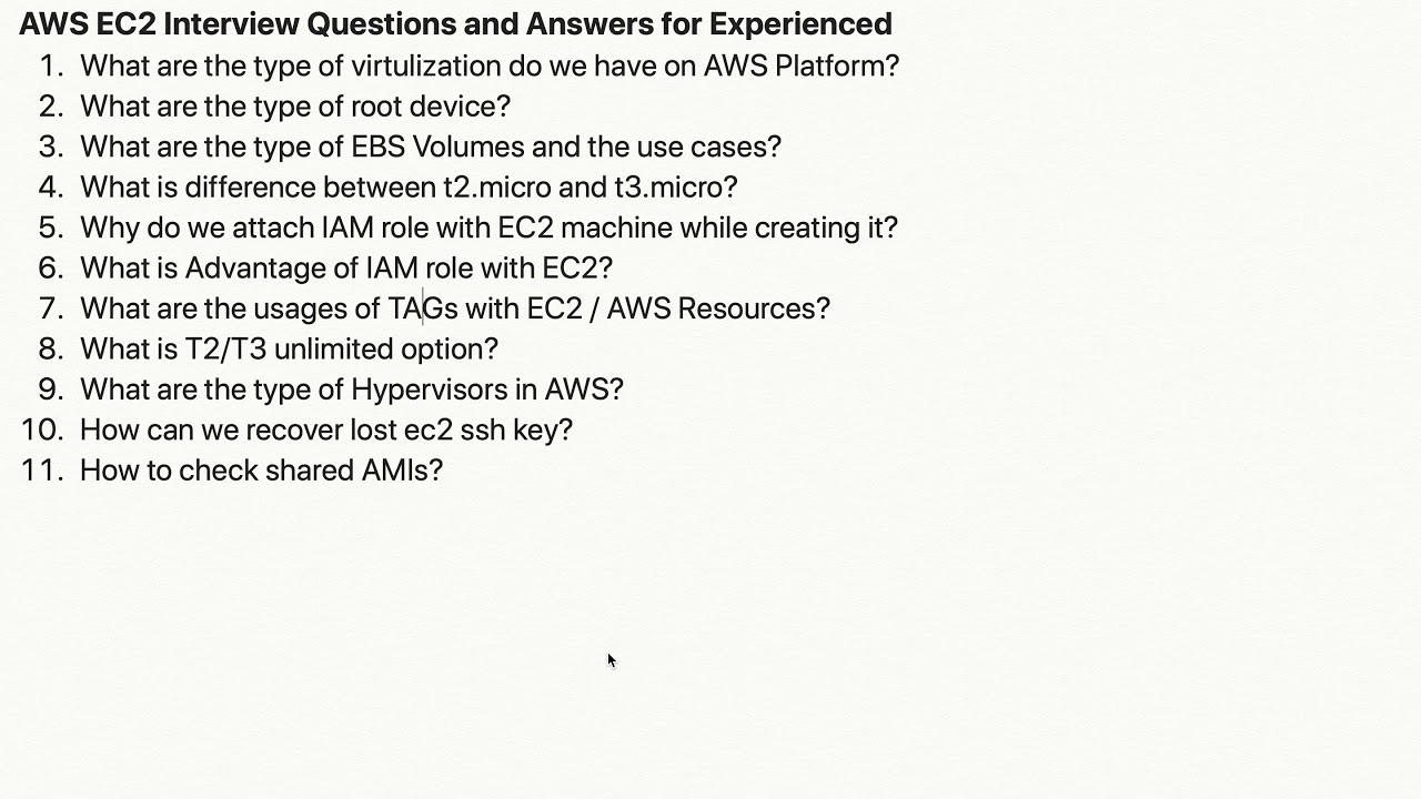 What are the interview questions for AWS?