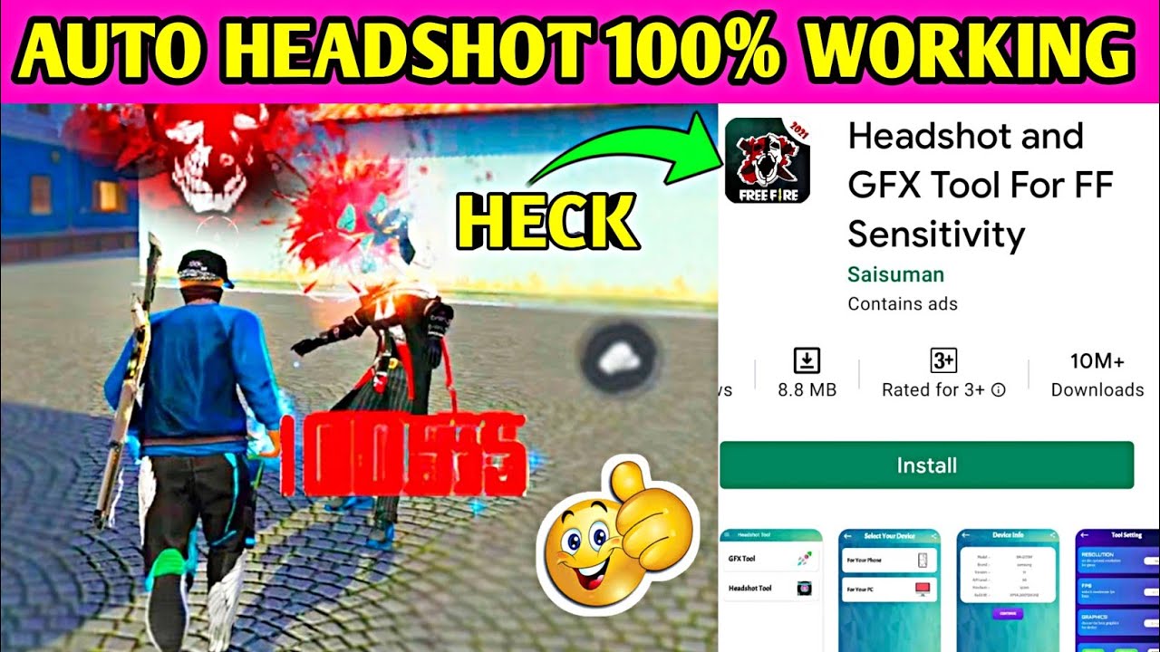 HEADSHOT AND GFX TOOL FOR FREE FIRE😱! BEST HEADSHOT HACK APPS 2022?  HEADSHOT HACK WITHOUT BAN 2022😱 