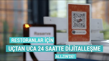 QR Menü, Sipariş Sistemi, Garson El Terminali ve Restoran Adisyon Sitemi Tek Platformda - allzin