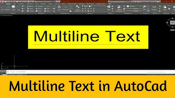 Multiline Text in AutoCad | CAD Pathshala