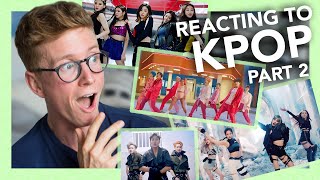 reacting to k-pop part 2 (blackpink, bts, monsta x & more!!)