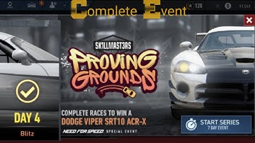 Need For Speed:No Limits|Dodge Viper SRT10 ACR-X(Proving Grounds Day-4)|Tips+Guide|Blitz