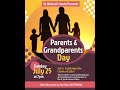 Parents and Grandparents Day Celebration - 25 July 2021@ 7 PM