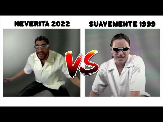 Bad Bunny Neverita  - COMPARACION VIDEO  - Suavemente