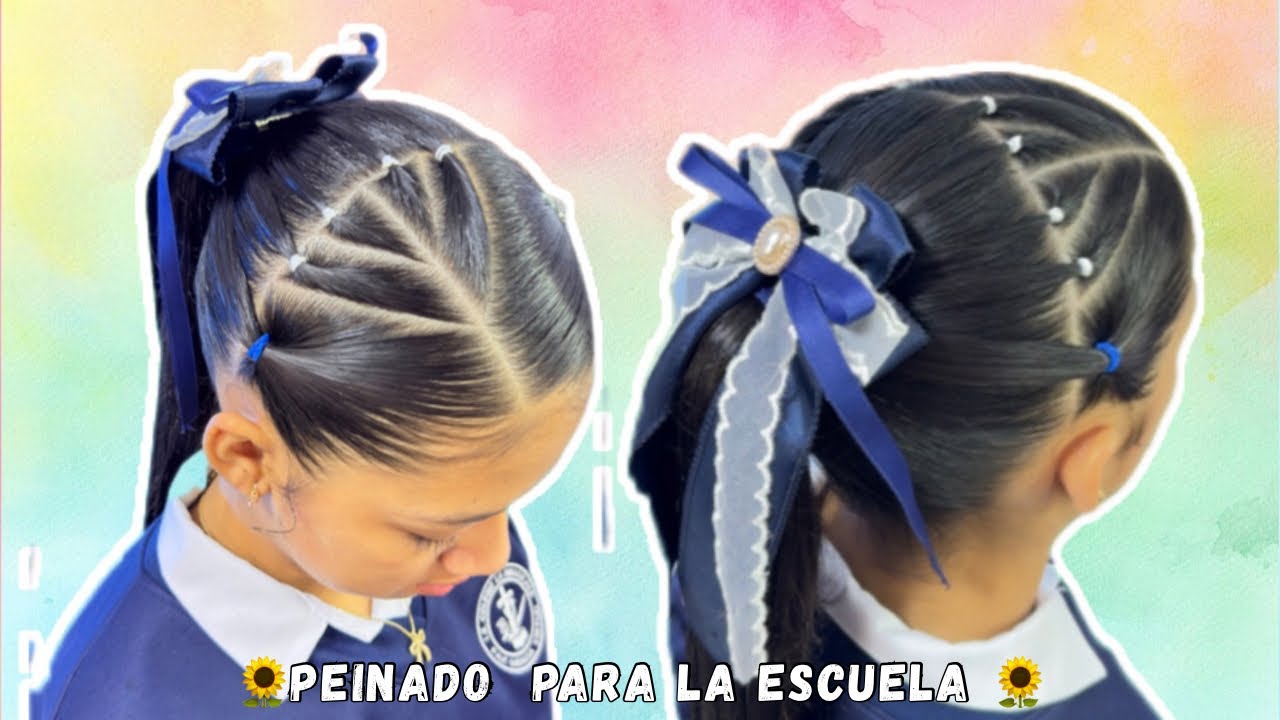 🌻PEINADO FÁCIL PARA LA ESCUELA 🌻