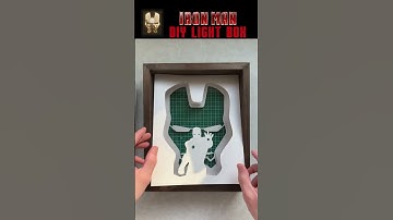 Iron Man DIY Paper Cut Light Box #lightbox #papercraft #ironman #tonystark #marvel #avengers #diy