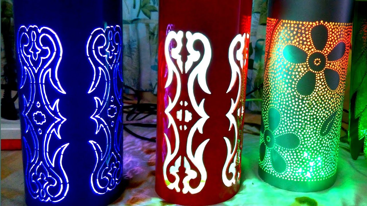 How to make Decorative Hanging lamp ONLY from PVC WATER PIPE New idea ...