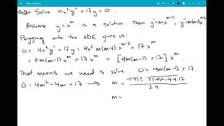 3.6: Cauchy-Euler 4 - complex roots