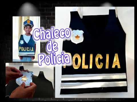 COMO HACER CHALECO DE POLICIA CON CARTULINA 