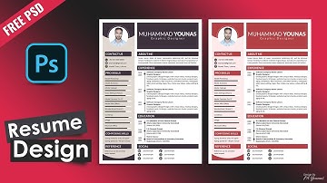 How to Create a CV/Resume Template in Photoshop CC | Best Resume Format 2020 #Resume  @Kya Seakhein