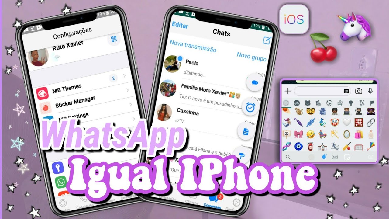 Como ter WhatsApp igual de IPhone no android atualizado 🦋 - YouTube