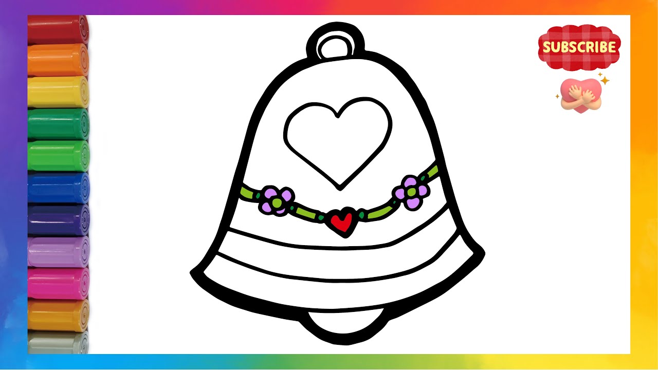 How to draw a Bell ? | Drawing and Coloring for Kids & Toddler | Happy ...