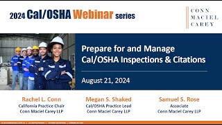 Preparing for and Managing Cal/OSHA Inspections