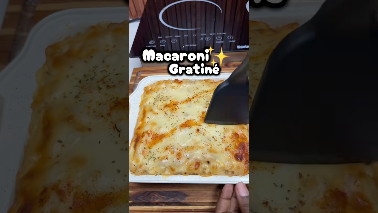 Ground Beef Macaroni Bake Creamy macaroni layered with seasoned ground beef.