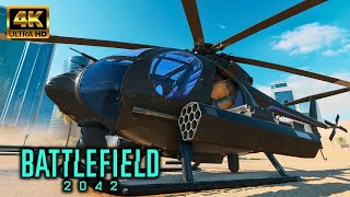 Battlefield 2042 Nightbird Scout Helicopter Gameplay Highlights No Commentary [4K 60FPS]