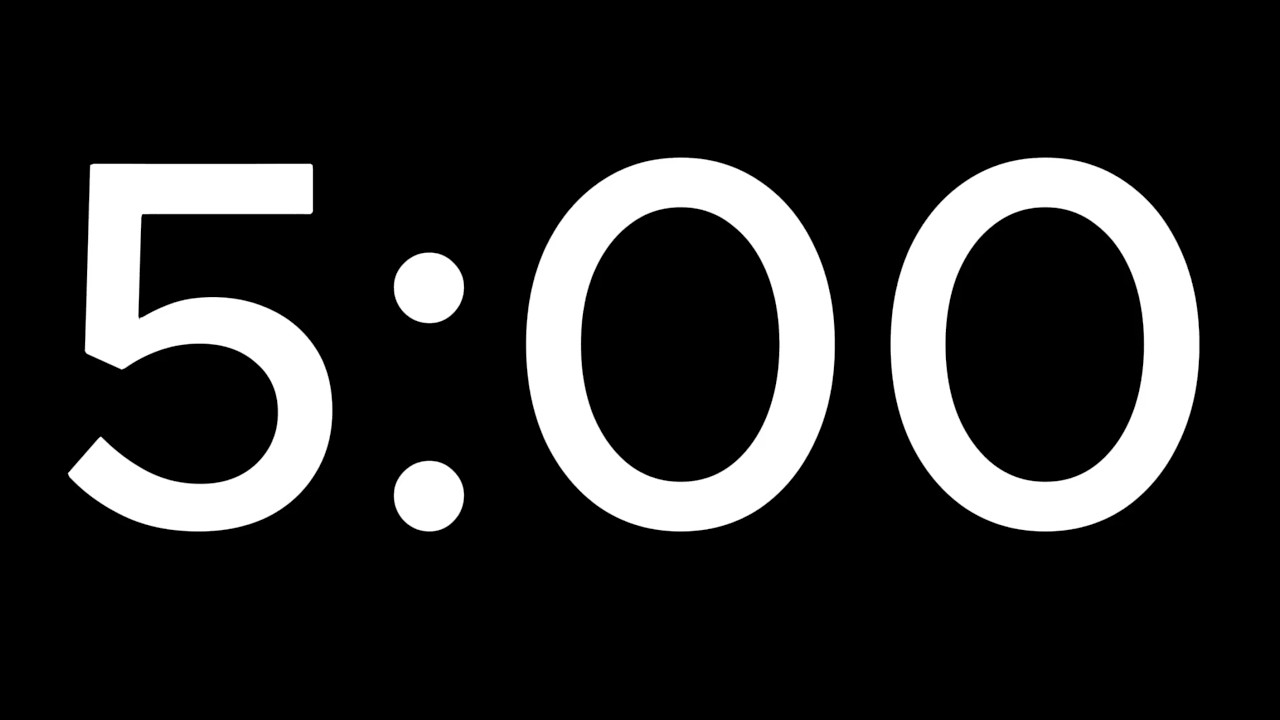 5 Minute Silent Timer with Soft Alarm (Black and White) - YouTube