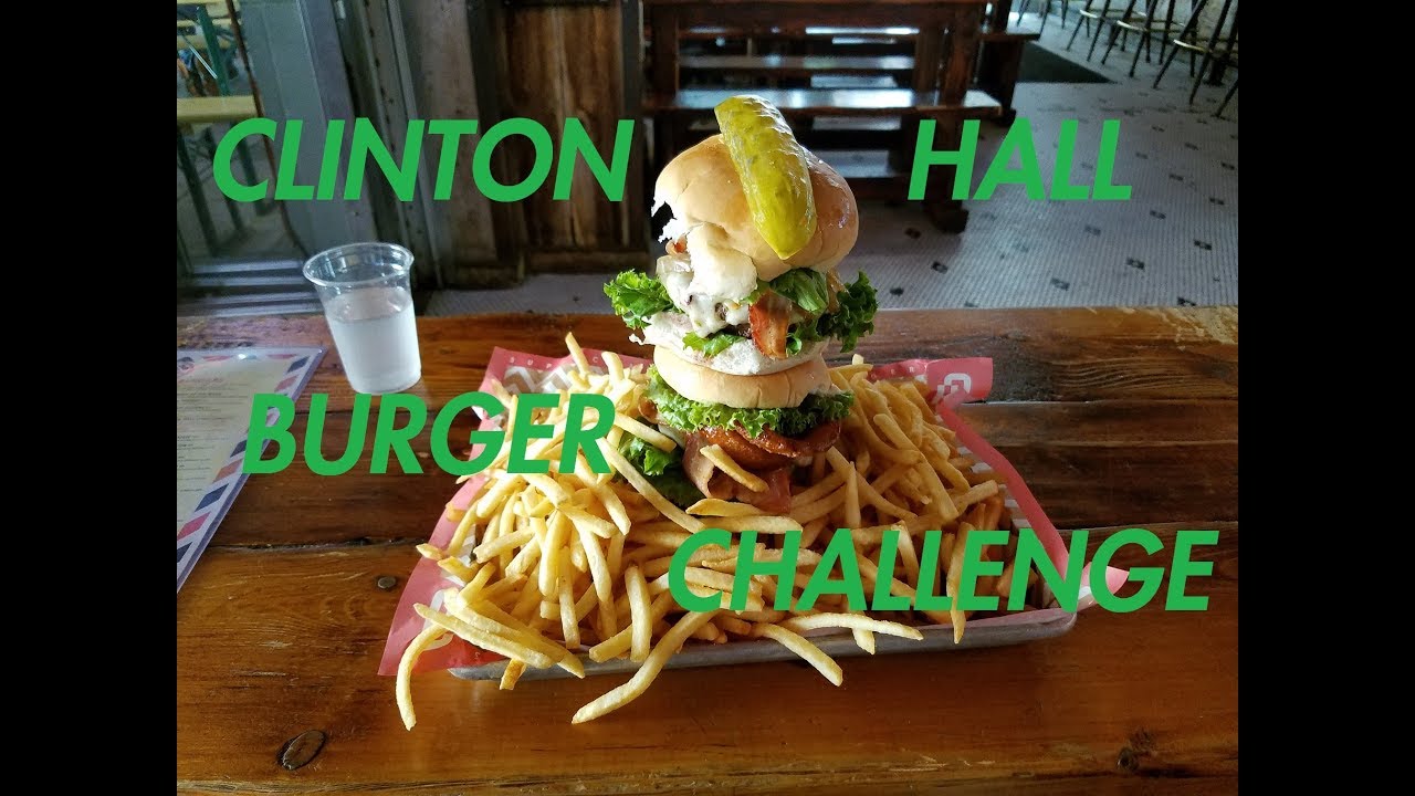 New York City Clinton Hall Burger Challenge YouTube