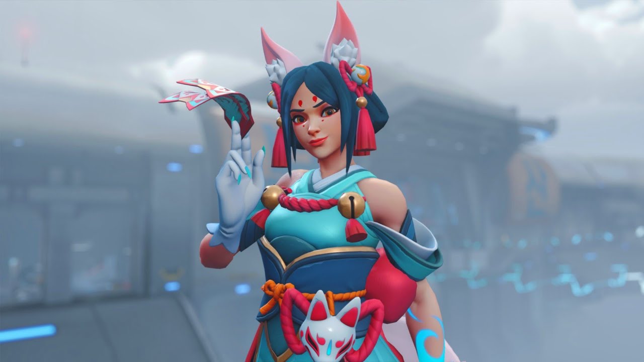 NEW Inari Kiriko Skin Showcase | Overwatch 2 - YouTube