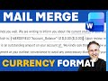 How to Apply Currency Format to a Mail Merge Field
