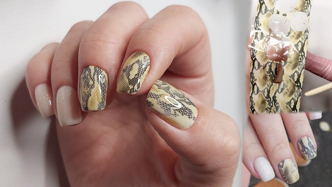Как отпечатать фольгу на весь ноготок и закрепить ее. Рептилия на ногтях. Aliradar
