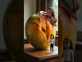 How To Cut a Perfectly Ripe Mango on My Farm | Fresh &amp; Juicy Mango Cutting Skills