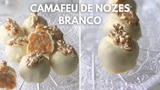 CAMAFEU DE NOZES BRANCO DELICIOSO E ELEGANTE