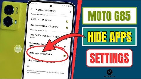 How To Hide Apps On Motorola Moto G85 5G | Hide App In Motorola