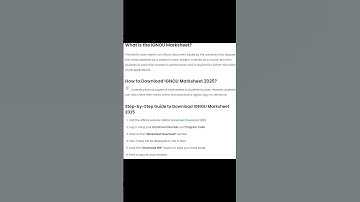 . How to Download IGNOU Marksheet | Step-by-Step Guide2. IGNOU Marksheet Download Kaise Kare? |