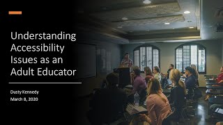 Accessibility and Assistive Technology